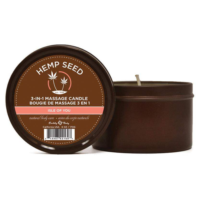 3 in 1 Isle of You Candle With Hemp - 6 Oz. - The Dildo Hub