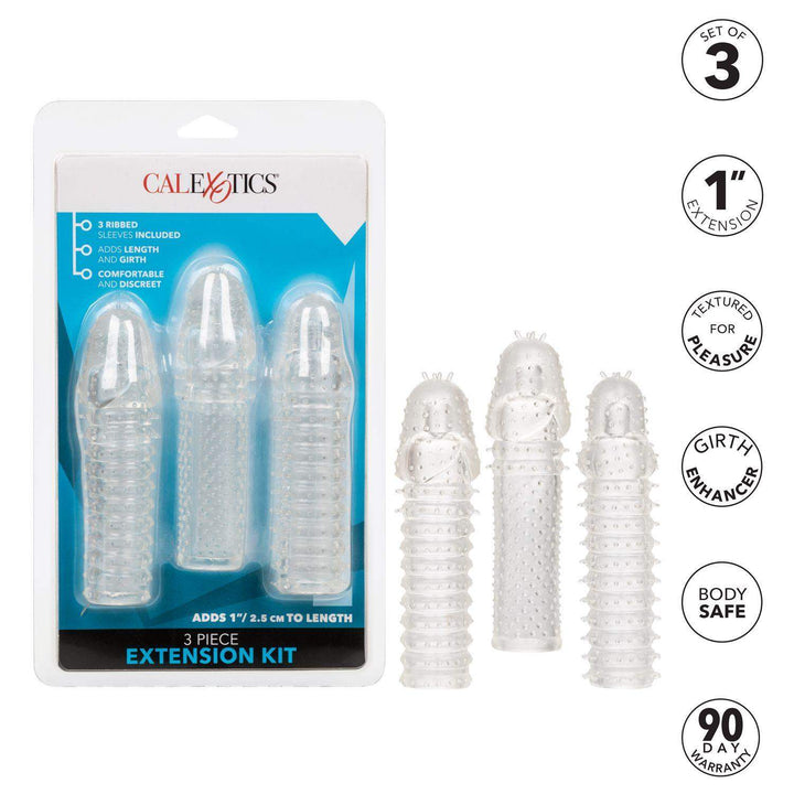 3 Piece Penis Extension Kit | CalExotics - The Dildo Hub