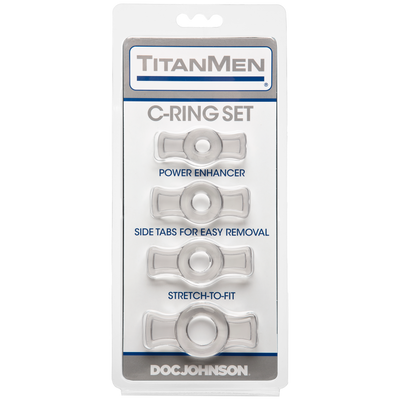 TitanMen® Tools - Cock Ring Set - Clear | Doc Johnson  from Doc Johnson