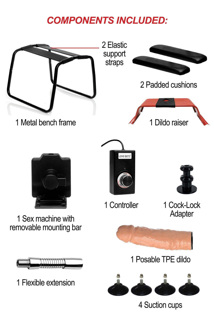 4 in 1 Banging Bench with Sex Machine - The Dildo Hub
