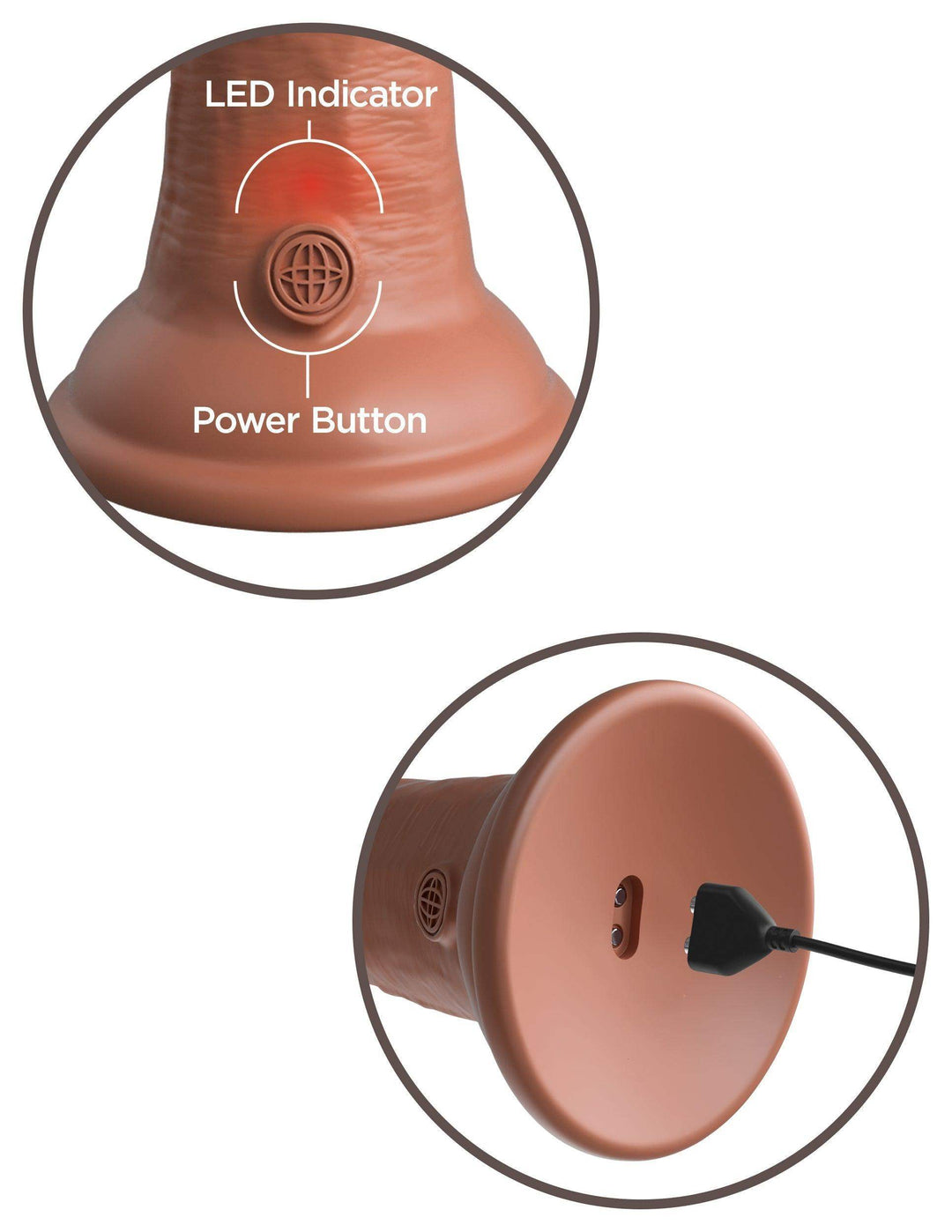 6 Inch King Cock | Realistic Vibrating Dildo - Lifelike Dildo - Vibrating Dildo - The Dildo Hub