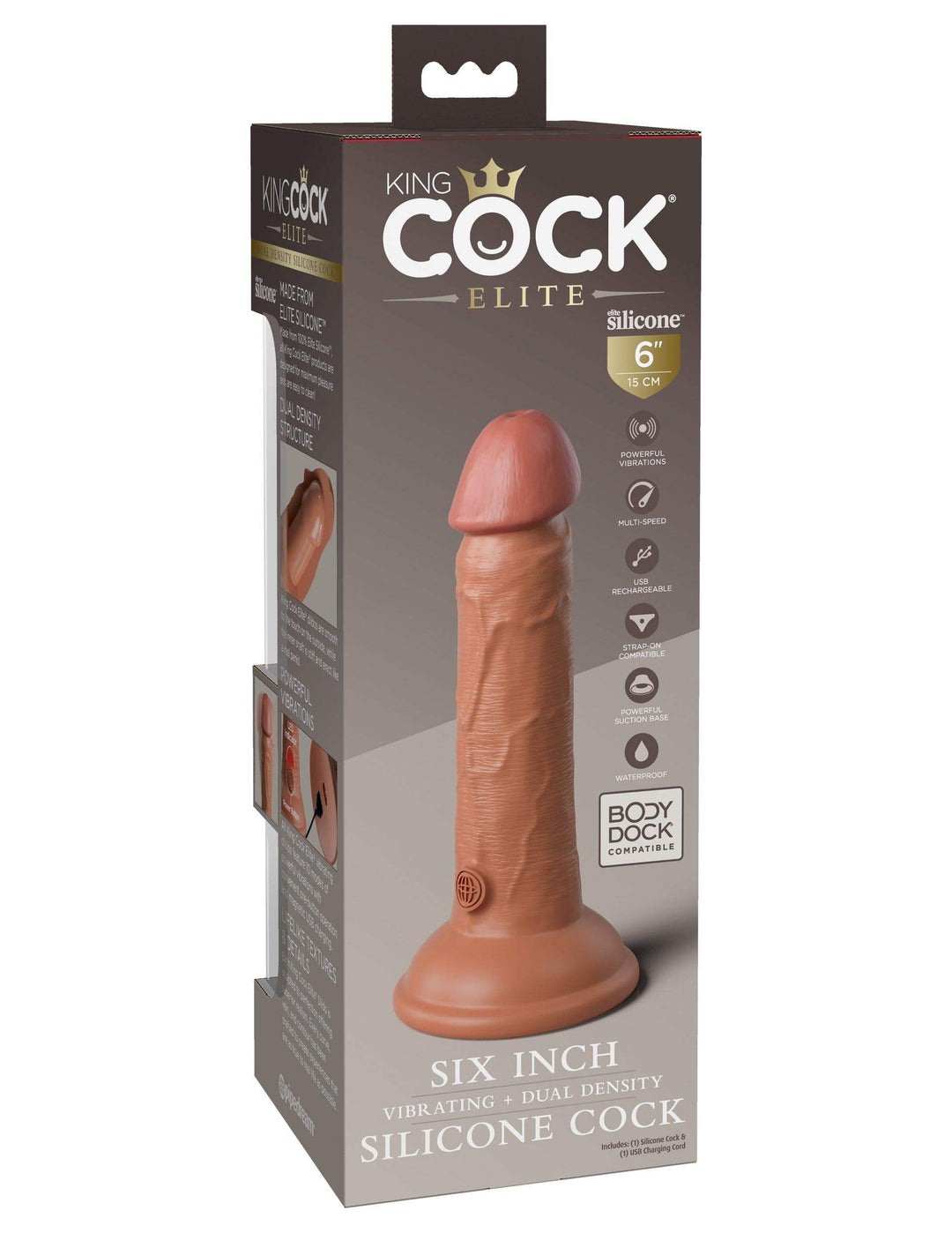 6 Inch King Cock | Realistic Vibrating Dildo - Lifelike Dildo - Vibrating Dildo - The Dildo Hub