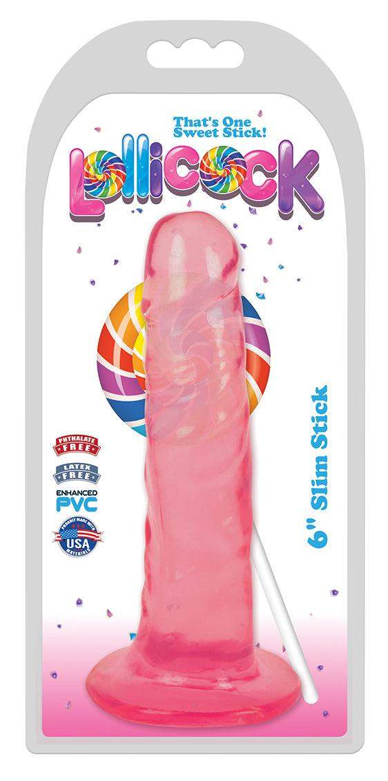 6 Inch Slim Stick Cherry Ice Dildo - The Dildo Hub