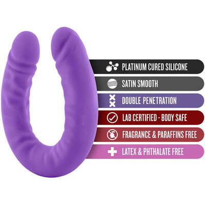 Ruse Silicone Slim Double Dong-Purple 18" Sex Toys from thedildohub.com