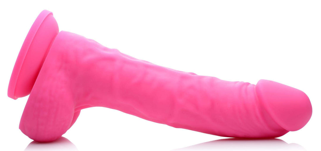 7 Inch Realistic Silicone Dildo with Balls - Cherry - The Dildo Hub