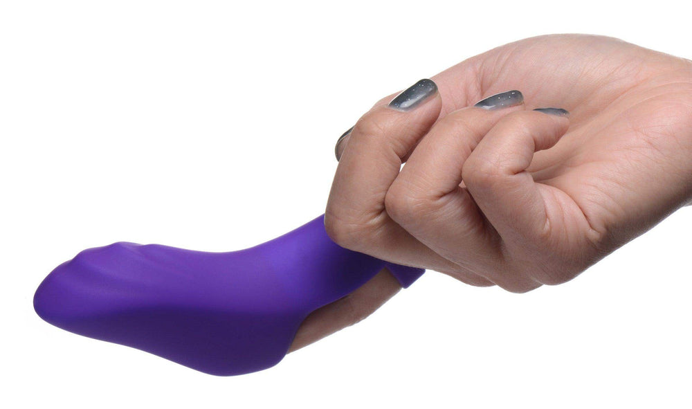7X Finger Bang Her Pro Silicone Vibrator - Purple - The Dildo Hub