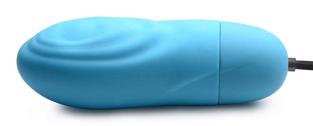 7X Pulsing Rechargeable Silicone Vibrator - Blue - The Dildo Hub