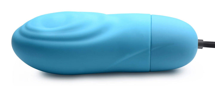7X Pulsing Rechargeable Silicone Vibrator - Blue - The Dildo Hub