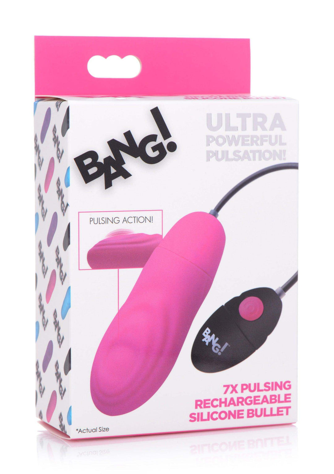 7X Pulsing Rechargeable Silicone Vibrator - Pink - The Dildo Hub