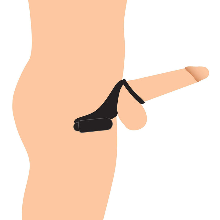 7X Silicone C-Ring with Vibrating Taint Stimulator - The Dildo Hub