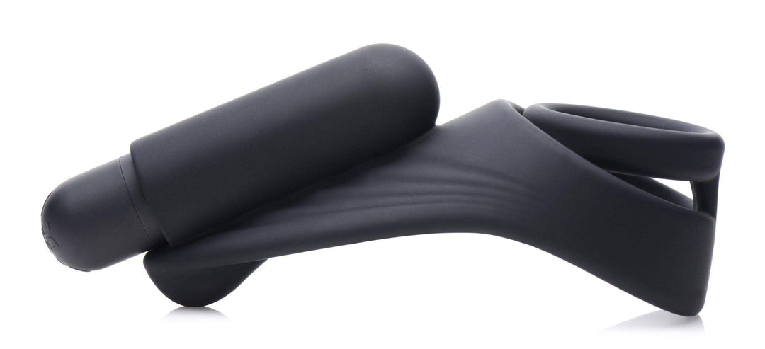 7X Silicone C-Ring with Vibrating Taint Stimulator - The Dildo Hub