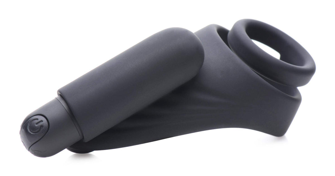 7X Silicone C-Ring with Vibrating Taint Stimulator - The Dildo Hub