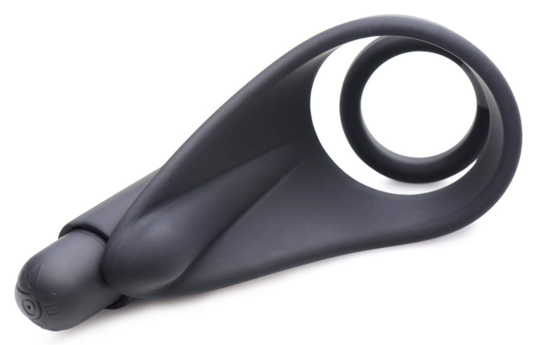 7X Silicone C-Ring with Vibrating Taint Stimulator - The Dildo Hub