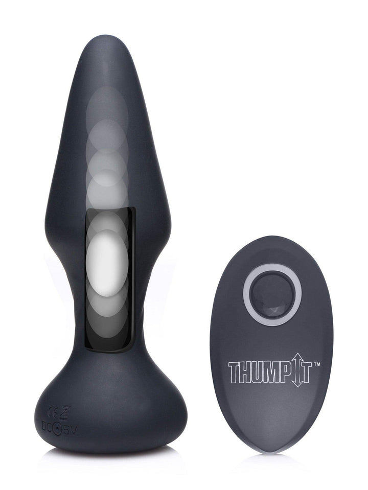 7X Slim Thumping Silicone Anal Plug - The Dildo Hub