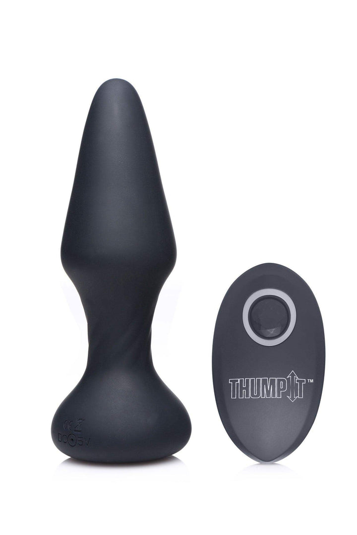 7X Slim Thumping Silicone Anal Plug - The Dildo Hub