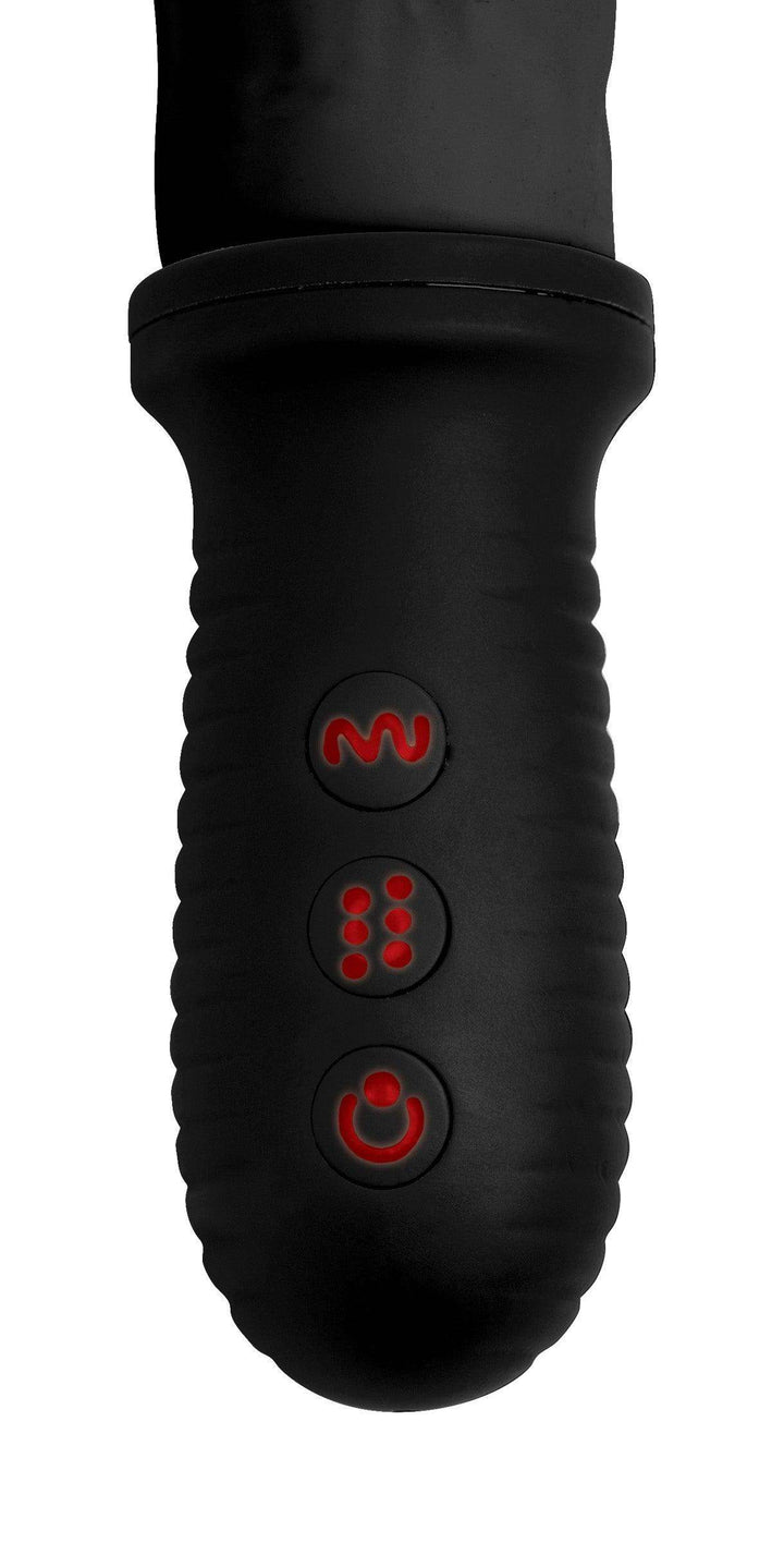 8X Auto Pounder Vibrating and Thrusting Dildo with Handle - Black - The Dildo Hub