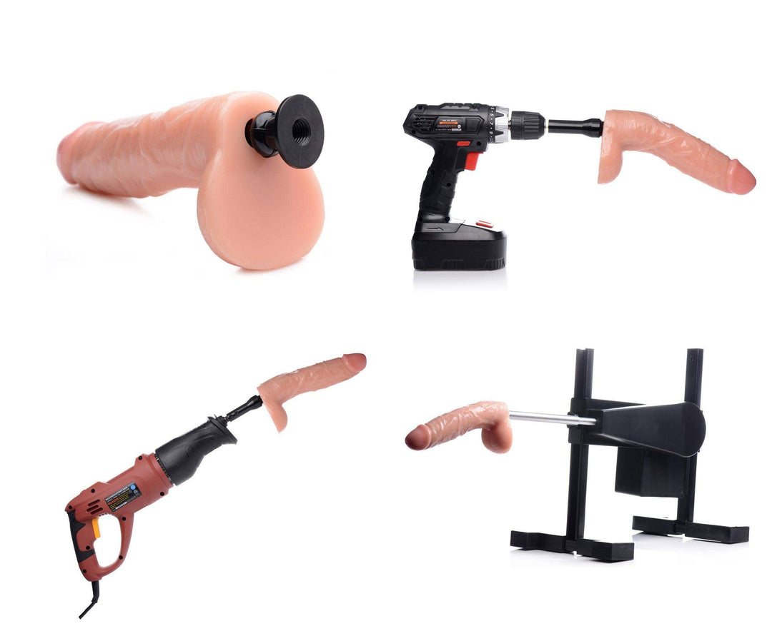 9 Inch Cock Lock | Vac-U-Lock Compatible Realistic Dildo with Balls - The Dildo Hub