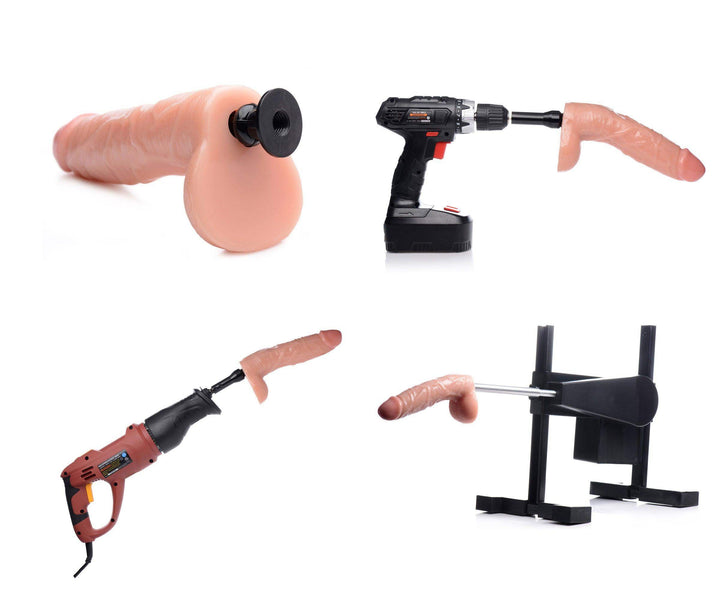 9 Inch Cock Lock | Vac-U-Lock Compatible Realistic Dildo with Balls - The Dildo Hub