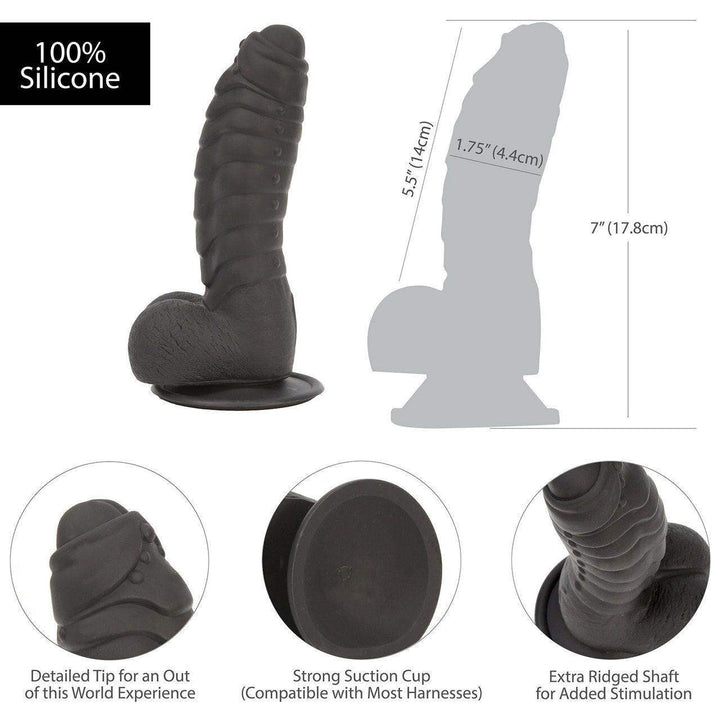 Addiction Ben Black Realistic Dildo With Balls - 7 Inches | BMS Factory - The Dildo Hub