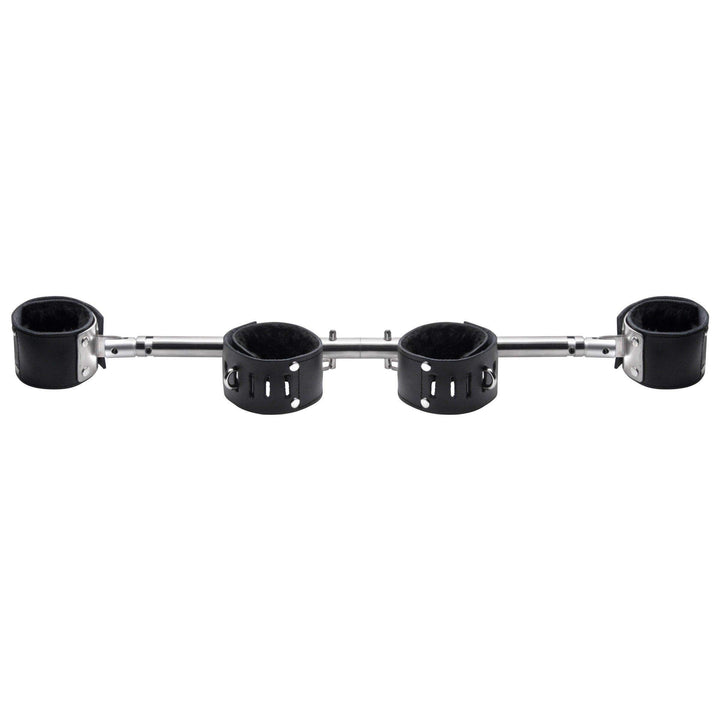 Adjustable Swiveling Spreader Bar with Leather Cuffs - The Dildo Hub