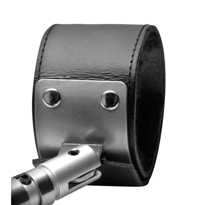 Adjustable Swiveling Spreader Bar with Leather Cuffs - The Dildo Hub