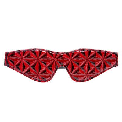 Crimson Tied Full Blackout Embossed Blindfold Hoods from Master Series
