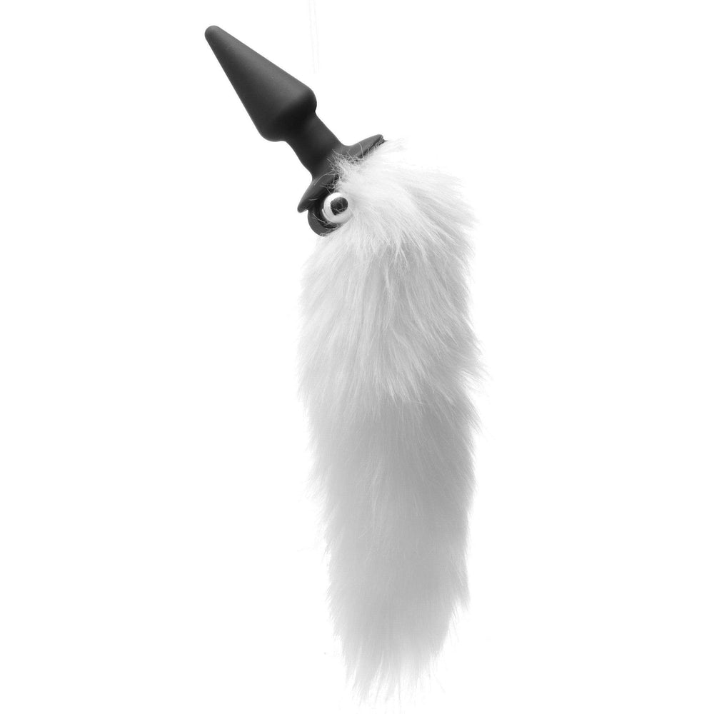 White Fox Tail Vibrating Anal Plug - The Dildo Hub