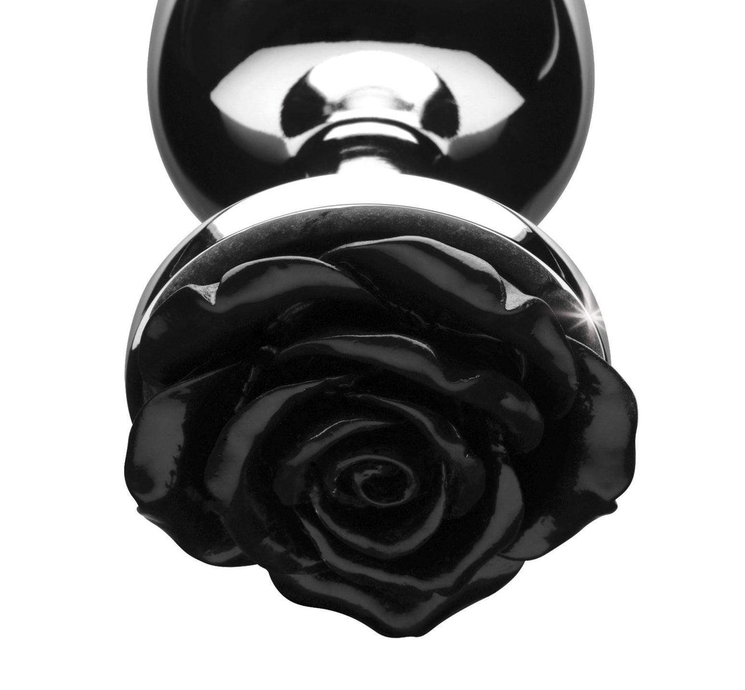 Black Rose Anal Plug- Medium - The Dildo Hub