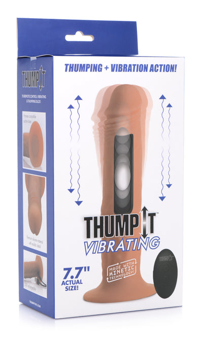 7X Remote Control Vibrating and Thumping Dildo - Medium Dildos from Thump It