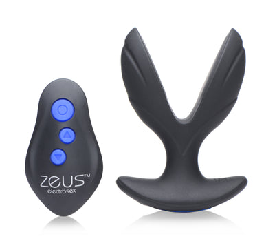 64X Electro-Spread Vibrating and Estim Silicone Butt Plug Electro from Zeus Electrosex