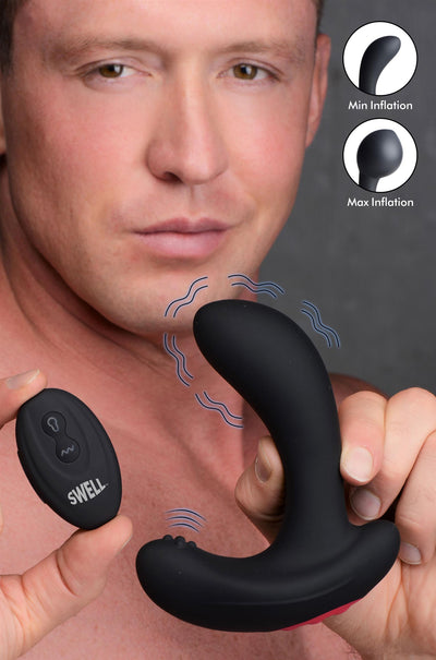 10X Inflatable and Vibrating Silicone Prostate Plug prostate-stimulator from Swell