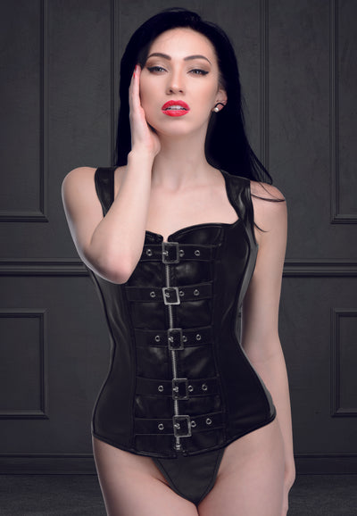 Lace-up Corset and Thong - Medium FetishClothing from Strict