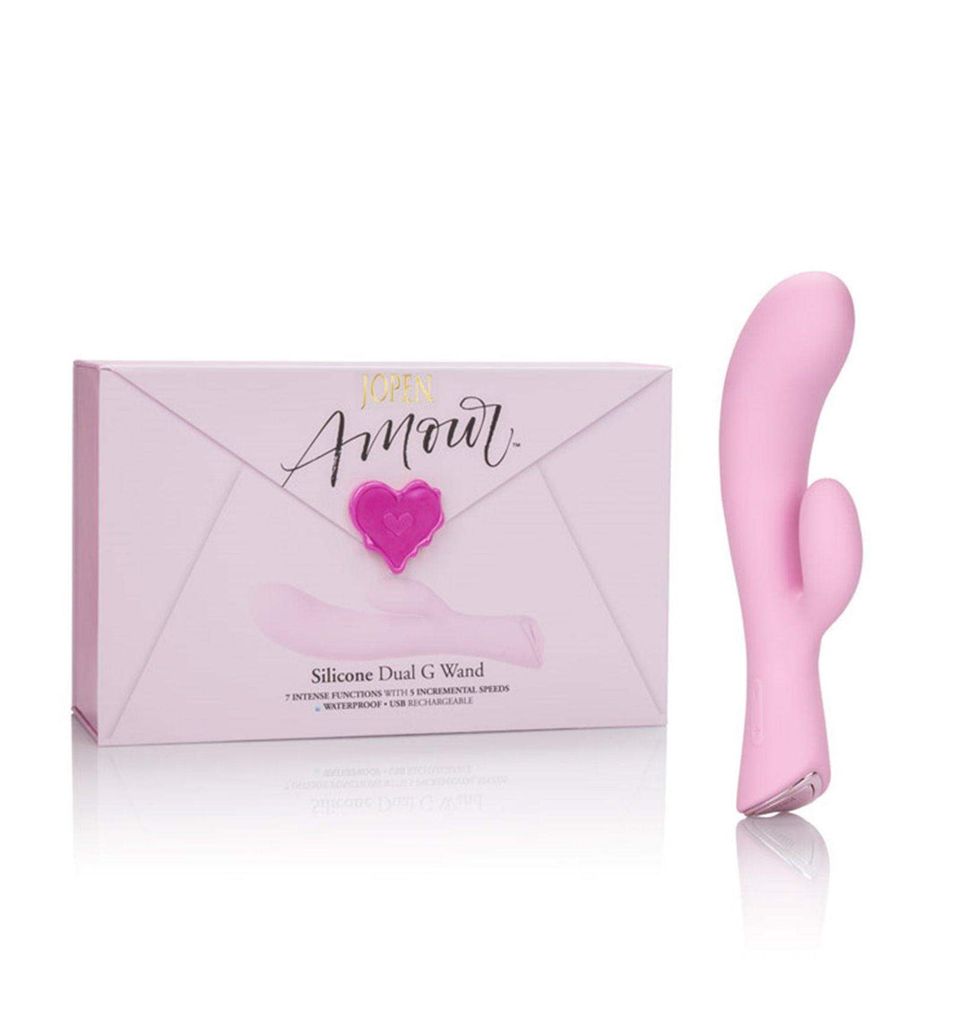 Amour Luxurious Silicone Dual G Wand Rabbit Style Vibrator | Jopen - The Dildo Hub