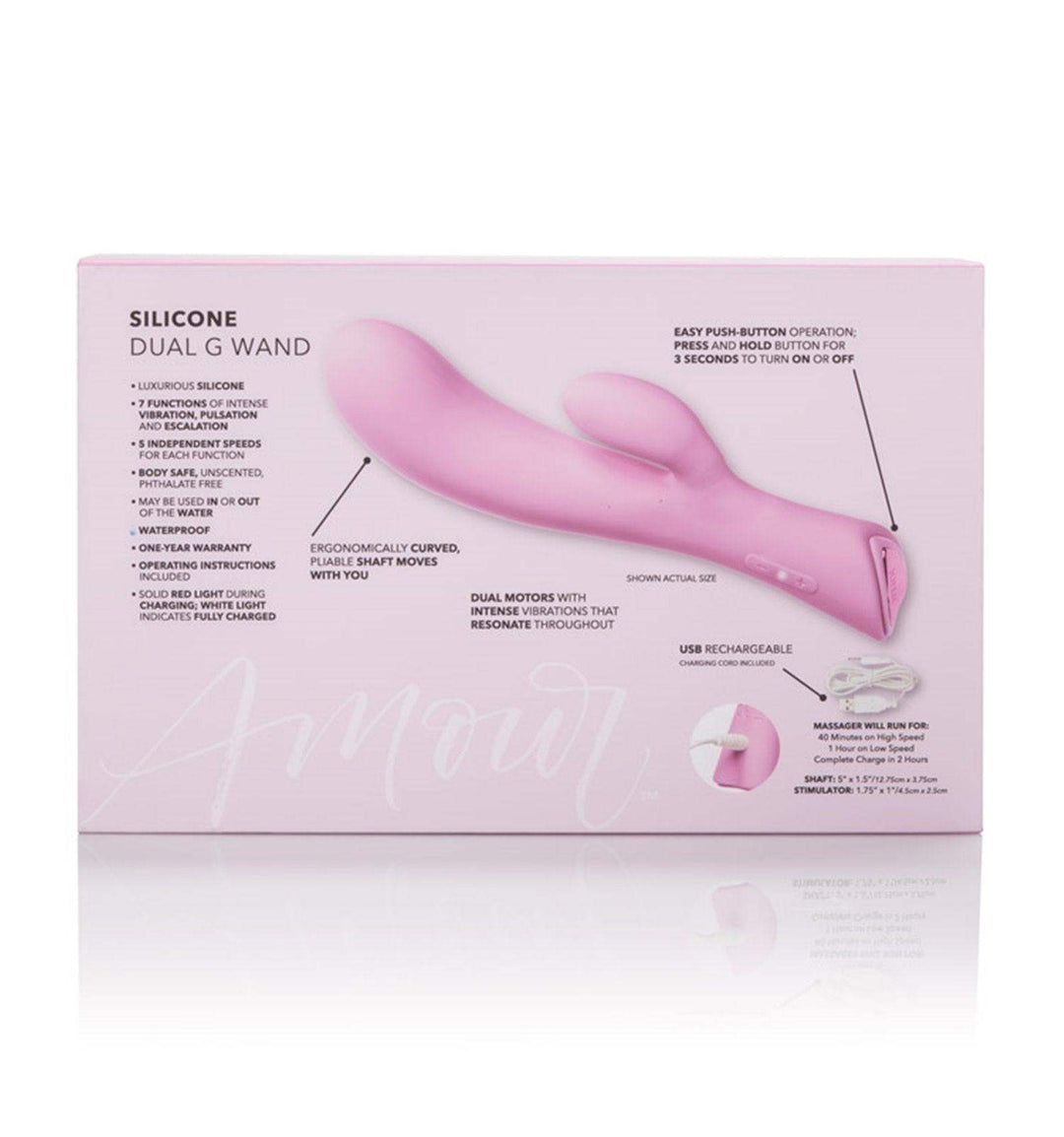 Amour Luxurious Silicone Dual G Wand Rabbit Style Vibrator | Jopen - The Dildo Hub