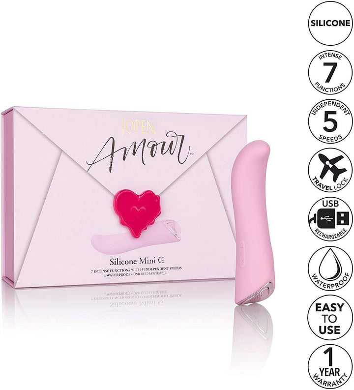 Amour Luxurious Silicone Vibrator Mini G | Jopen - The Dildo Hub