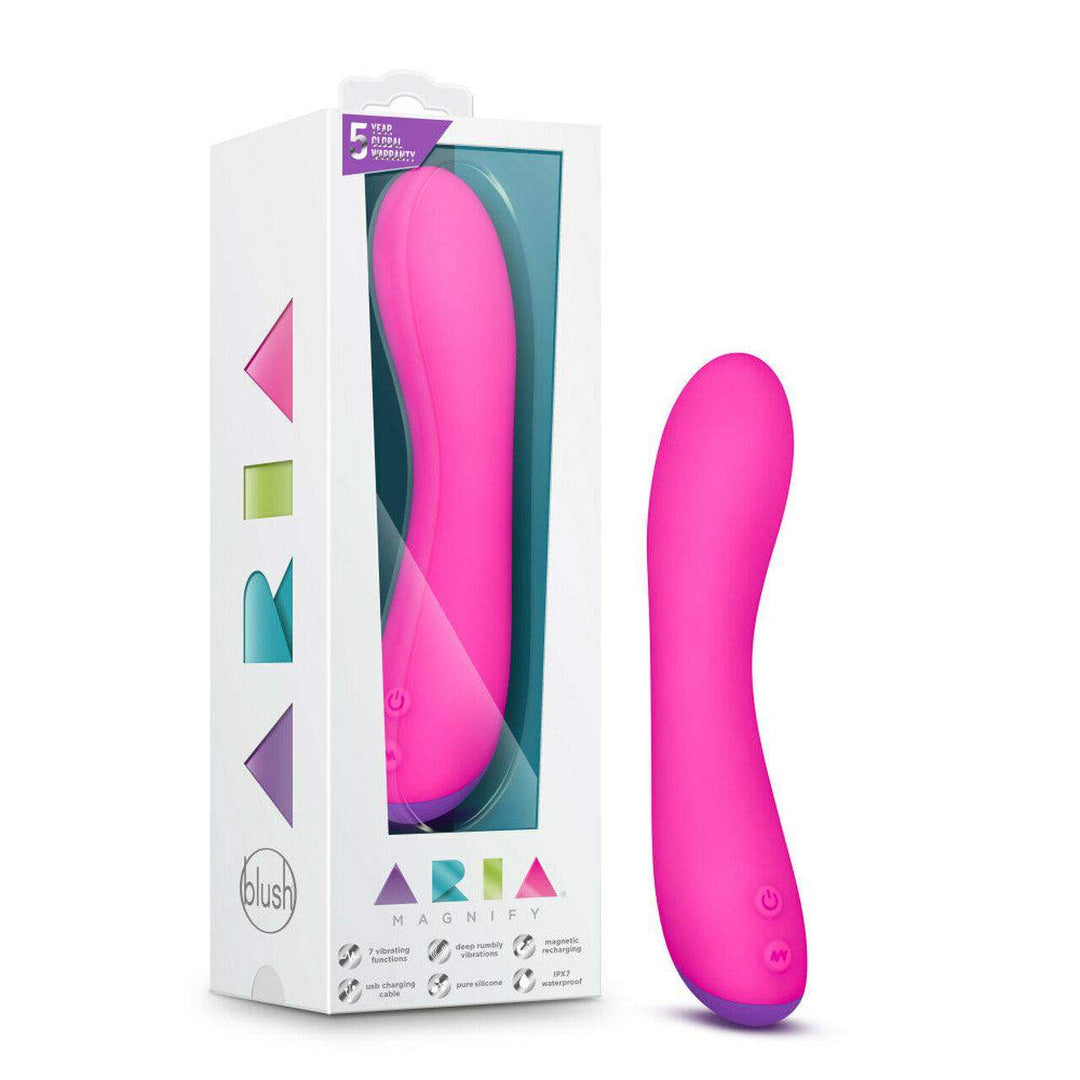 Aria Magnify Luxurious Silicone G-Spot Vibrator | Blush - The Dildo Hub