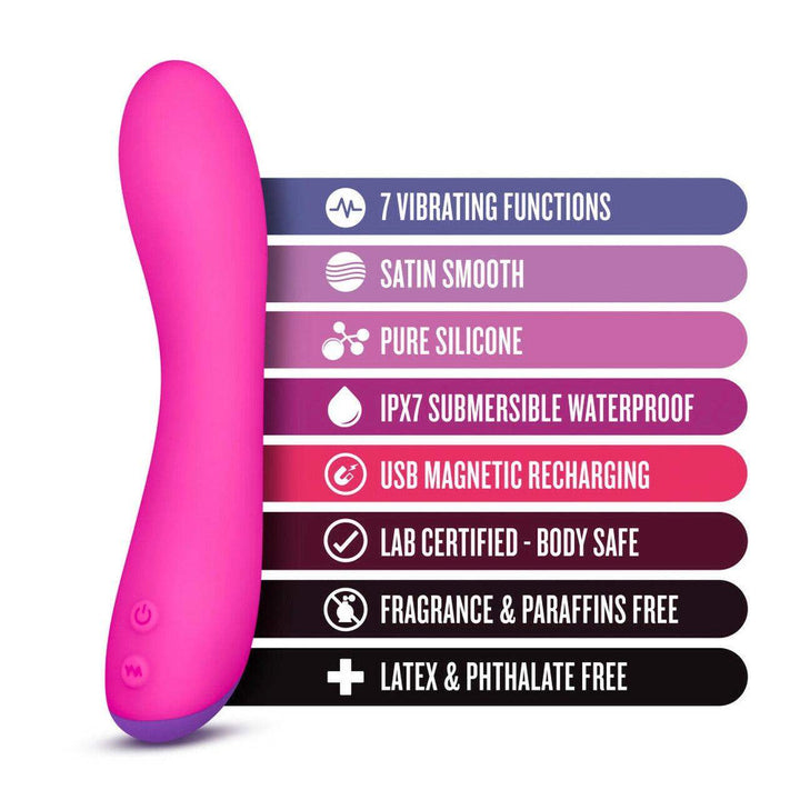 Aria Magnify Luxurious Silicone G-Spot Vibrator | Blush - The Dildo Hub