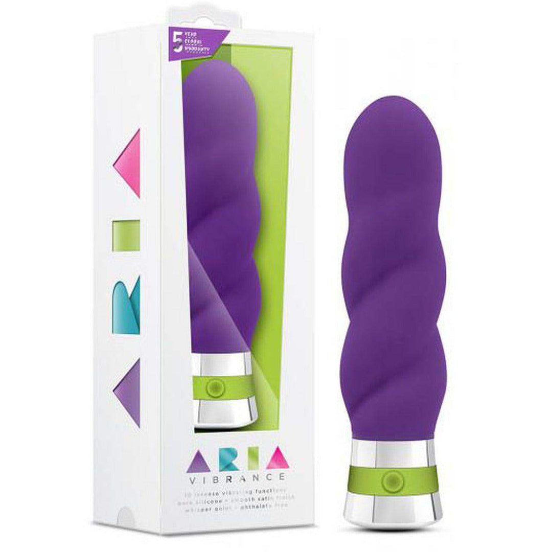 Aria Vibrance 10-Function Luxury Silicone Vibrator Plum | Blush - The Dildo Hub