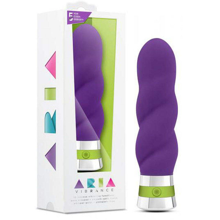 Aria Vibrance 10-Function Luxury Silicone Vibrator Plum | Blush - The Dildo Hub