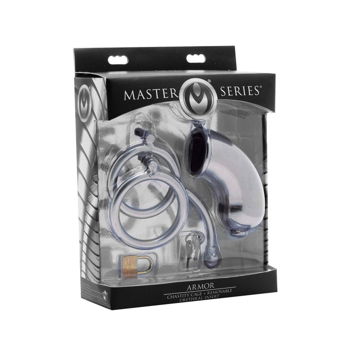 Armor Chastity Cage with Removable Urethral Insert - The Dildo Hub