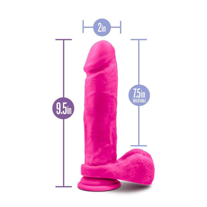 Au Naturel Bold Massive Realistic Dildo - Pink 9 Inches - The Dildo Hub