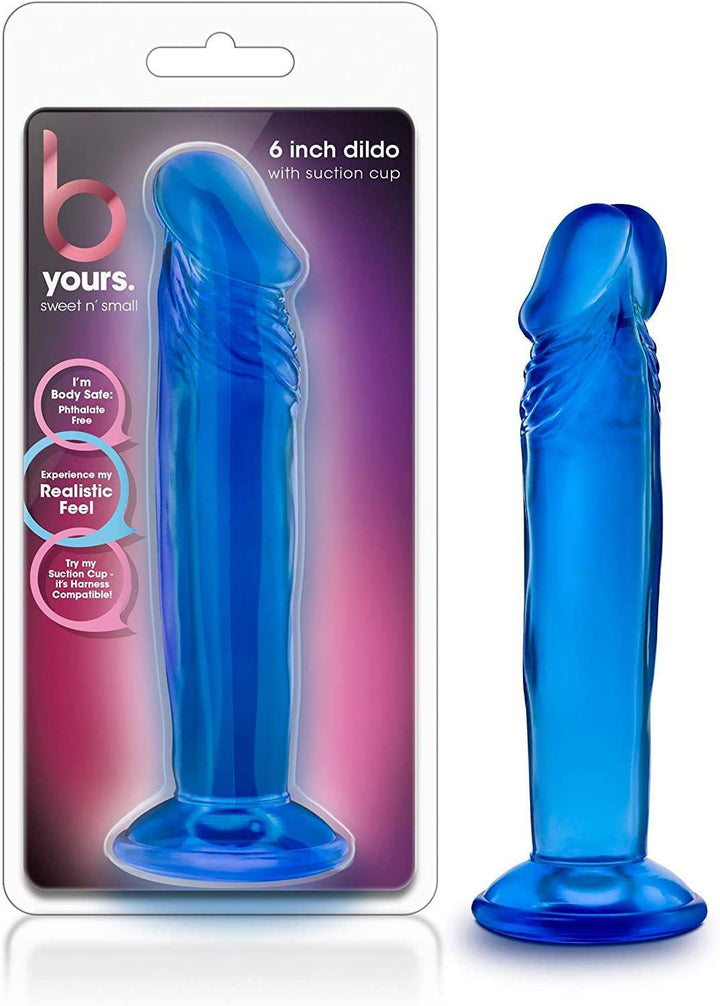 B Yours Sweet N Small Blue Realistic Dildo - 6 Inches | Blush - The Dildo Hub