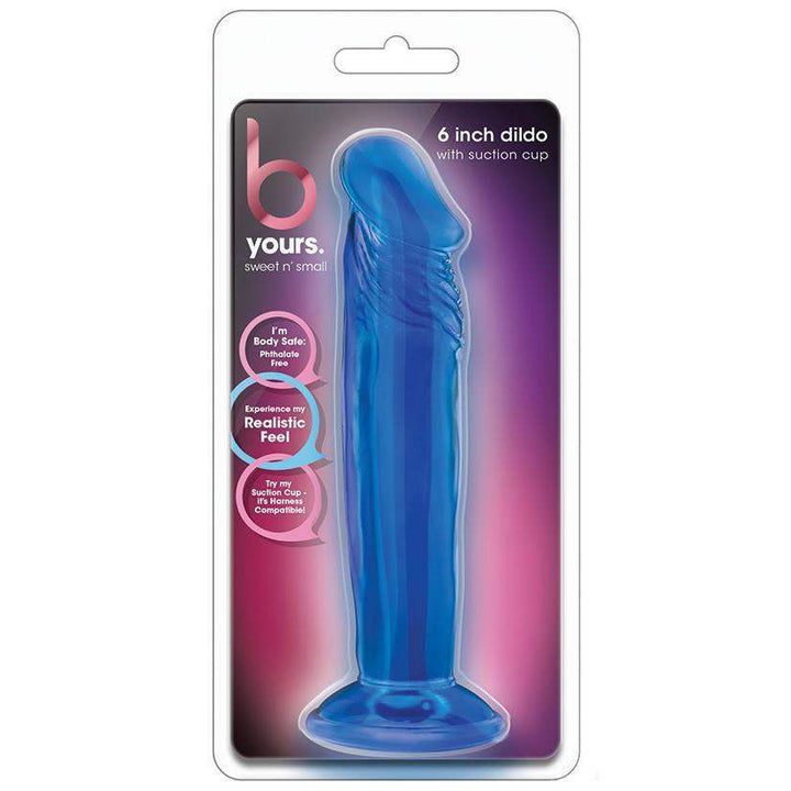 B Yours Sweet N Small Blue Realistic Dildo - 6 Inches | Blush - The Dildo Hub