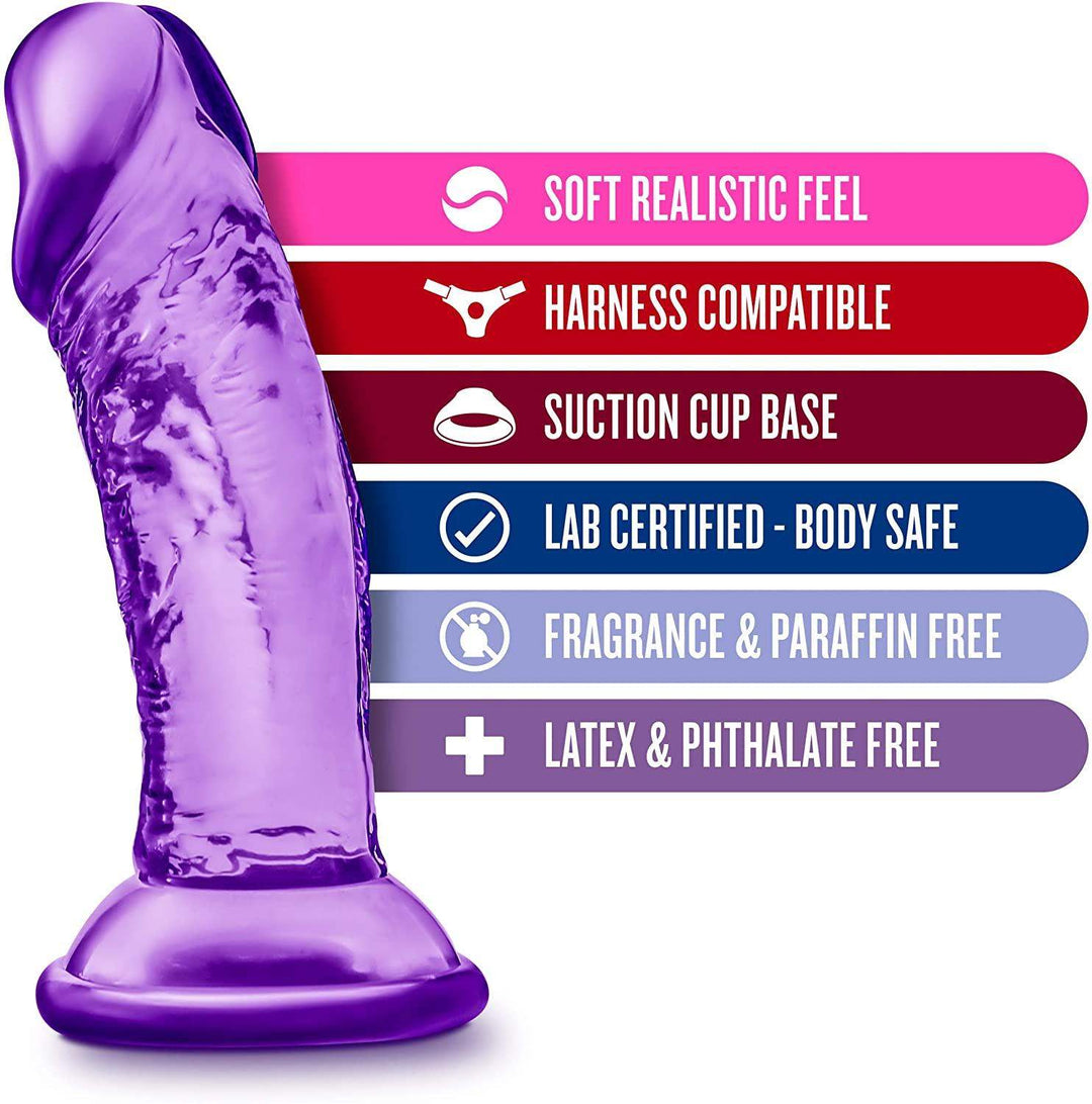 B Yours Sweet N Small Purple Realistic Dildo - 4 Inches | Blush - The Dildo Hub