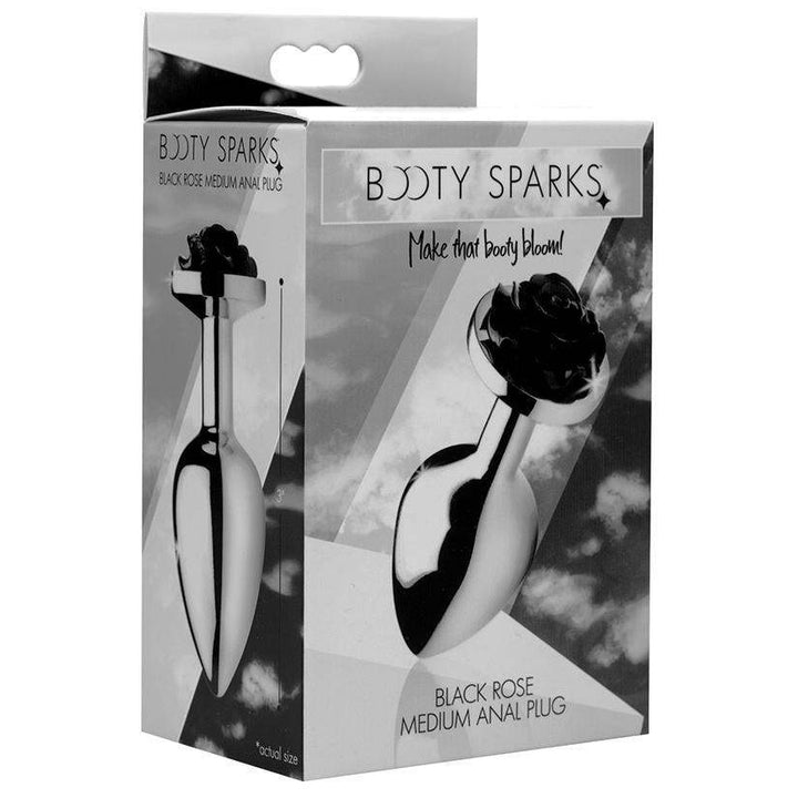 Black Rose Anal Plug - Medium - The Dildo Hub