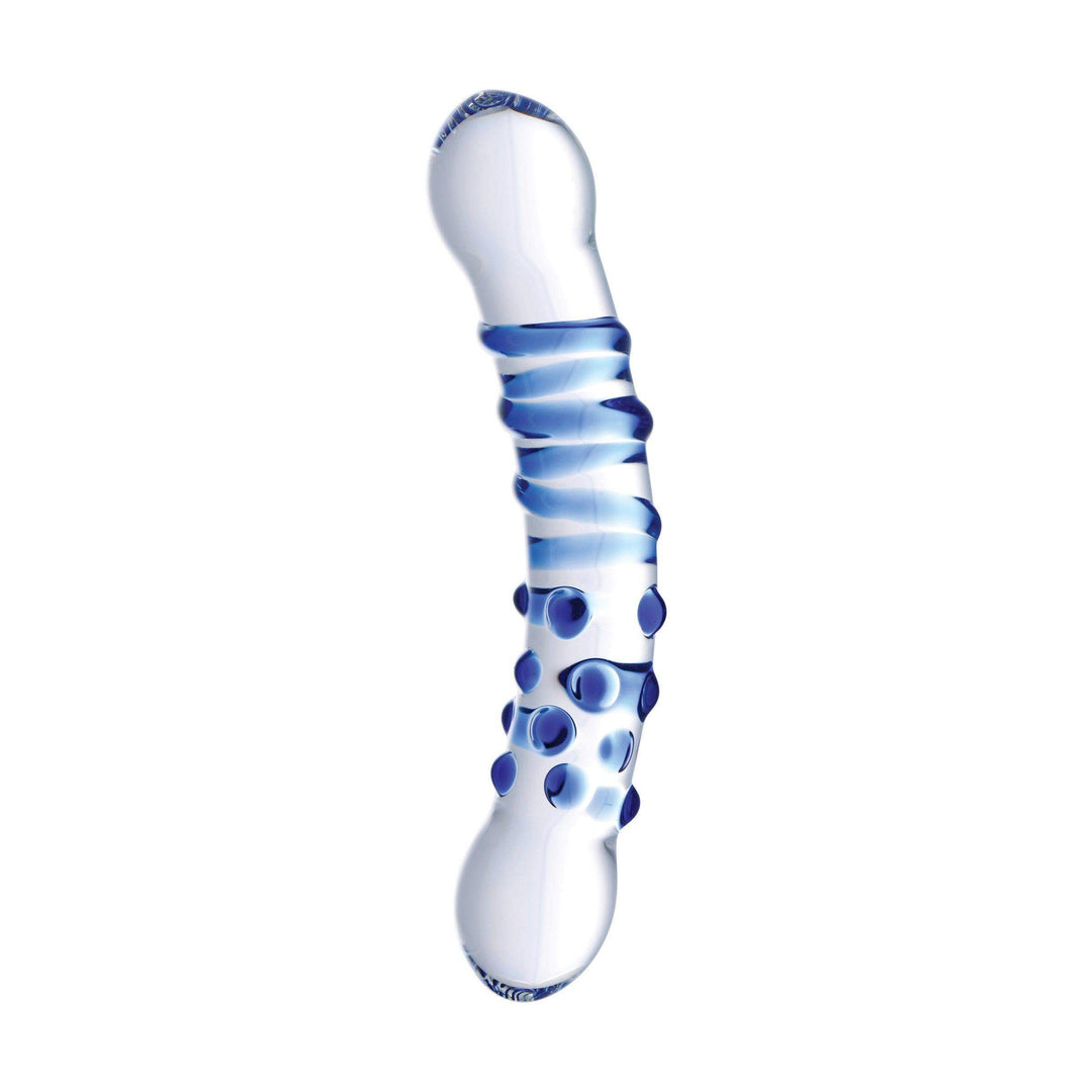 Blu Dual Ended Glass Dildo - The Dildo Hub