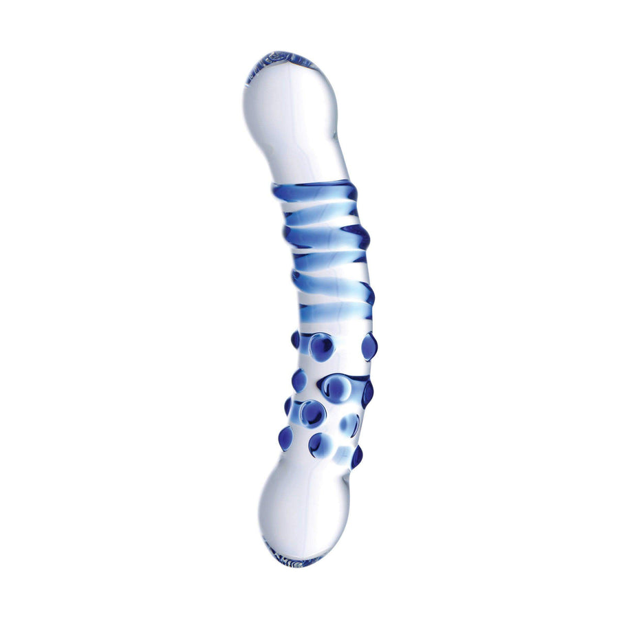 Blu Dual Ended Glass Dildo - The Dildo Hub