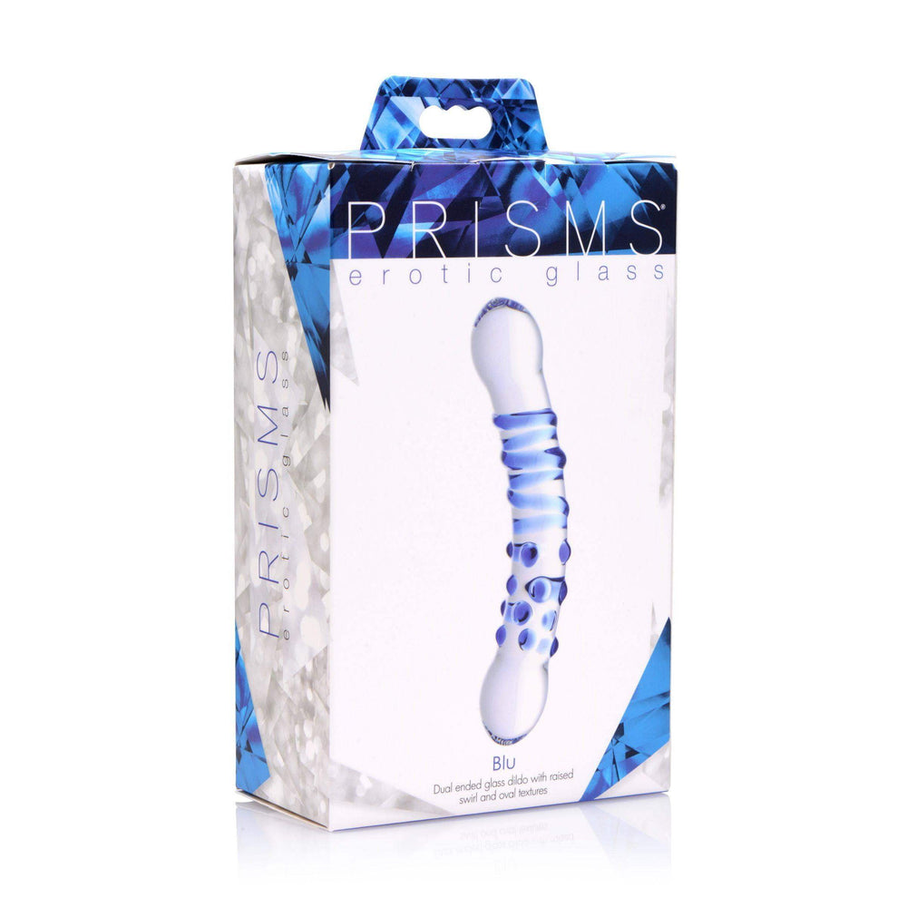 Blu Dual Ended Glass Dildo - The Dildo Hub