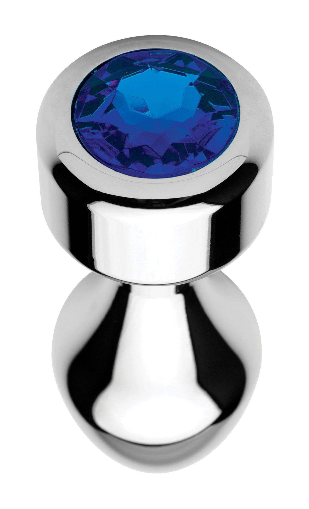 Blue Gem Weighted Anal Plug - Large - The Dildo Hub