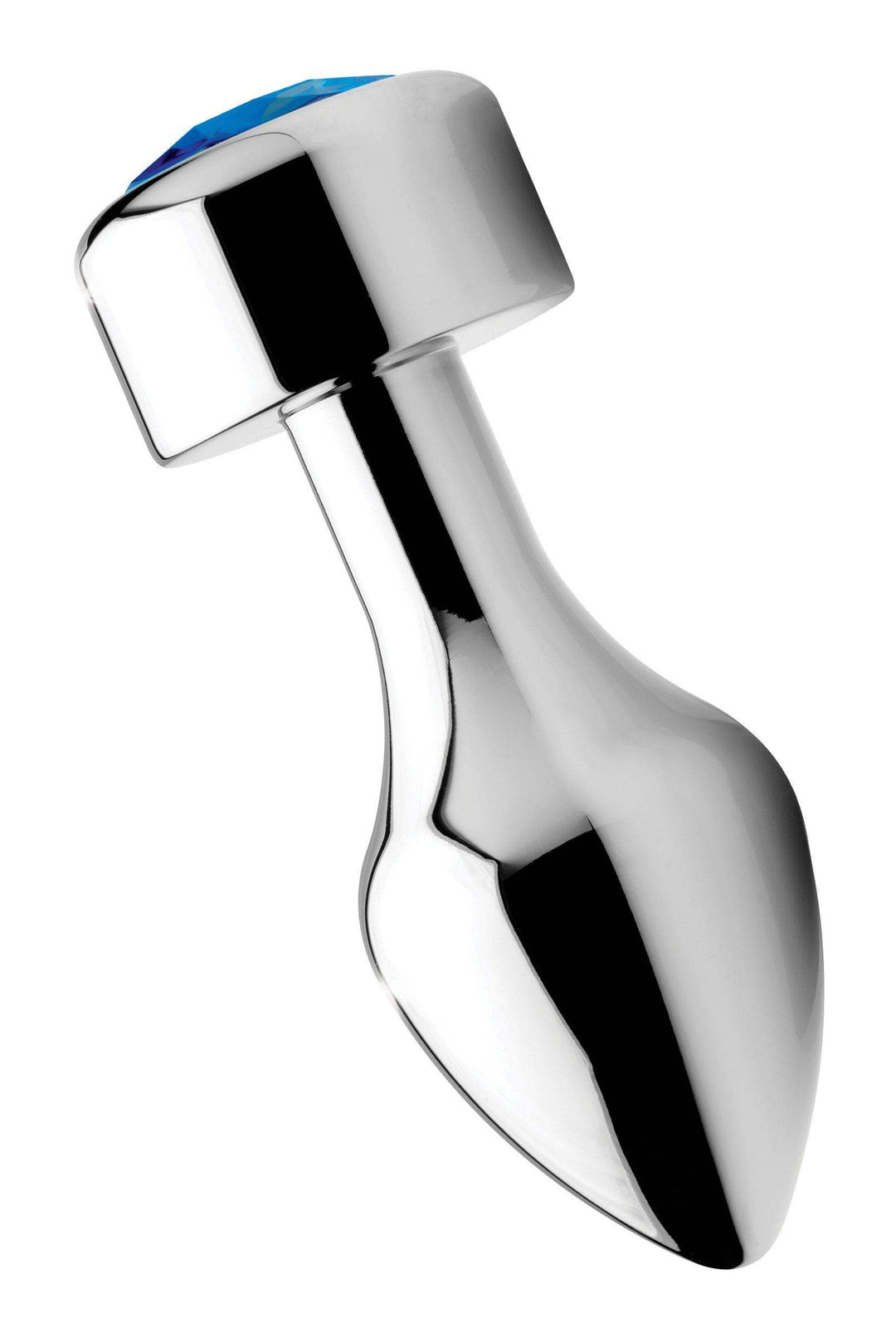 Blue Gem Weighted Anal Plug - Large - The Dildo Hub